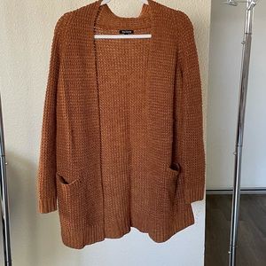 Burnt orange cardigan with pockets
